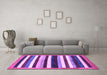 Machine Washable Abstract Purple Modern Area Rugs in a Living Room, wshabs1547pur