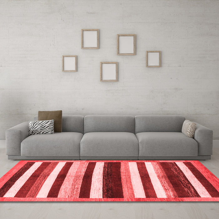 Modern Red Washable Rugs
