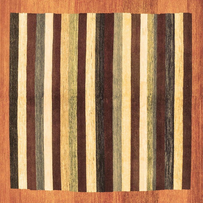 Square Machine Washable Abstract Brown Modern Rug, wshabs1547brn