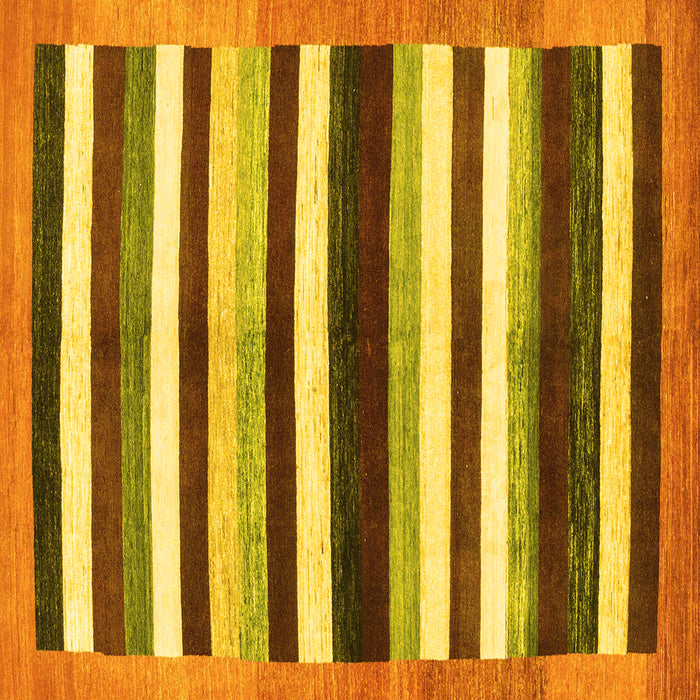 Square Abstract Yellow Modern Rug, abs1547yw