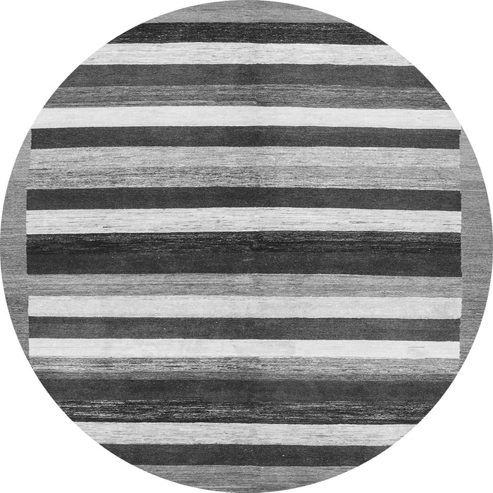 Round Abstract Gray Modern Rug, abs1547gry