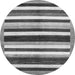 Round Abstract Gray Modern Rug, abs1547gry