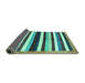 Sideview of Abstract Turquoise Modern Rug, abs1547turq