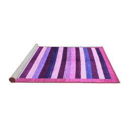 Sideview of Machine Washable Abstract Purple Modern Area Rugs, wshabs1547pur
