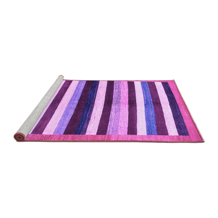 Sideview of Machine Washable Abstract Purple Modern Area Rugs, wshabs1547pur