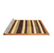 Sideview of Machine Washable Abstract Brown Modern Rug, wshabs1547brn