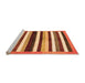 Sideview of Machine Washable Abstract Orange Modern Area Rugs, wshabs1547org