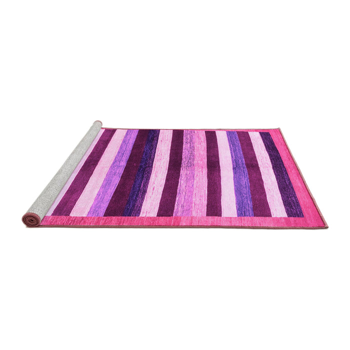 Sideview of Machine Washable Abstract Pink Modern Rug, wshabs1547pnk