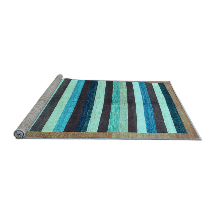 Sideview of Machine Washable Abstract Light Blue Modern Rug, wshabs1547lblu