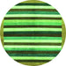 Round Abstract Green Modern Rug, abs1547grn