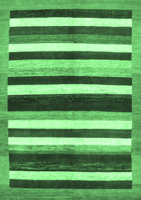 Abstract Emerald Green Modern Rug, abs1547emgrn