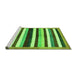 Sideview of Machine Washable Abstract Green Modern Area Rugs, wshabs1547grn