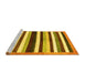 Sideview of Machine Washable Abstract Yellow Modern Rug, wshabs1547yw