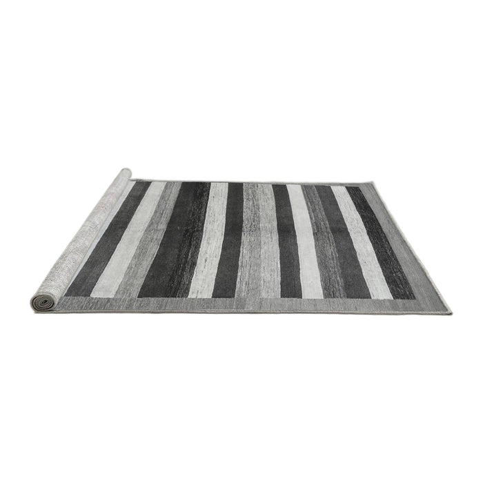 Sideview of Machine Washable Abstract Gray Modern Rug, wshabs1547gry