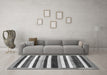 Machine Washable Abstract Gray Modern Rug in a Living Room,, wshabs1547gry