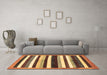 Machine Washable Abstract Brown Modern Rug in a Living Room,, wshabs1547brn