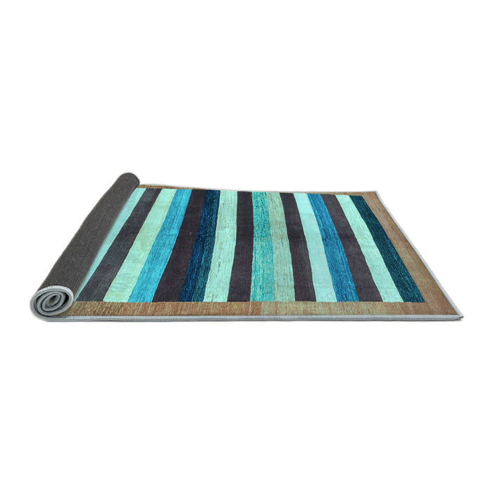 Sideview of Abstract Light Blue Modern Rug, abs1547lblu