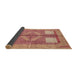 Sideview of Abstract Brown Sand Brown Modern Rug, abs1548