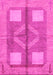 Machine Washable Abstract Pink Modern Rug, wshabs1548pnk