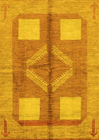 Abstract Yellow Modern Rug, abs1548yw