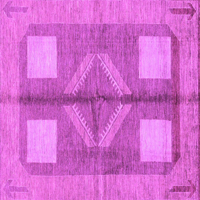 Square Machine Washable Abstract Purple Modern Area Rugs, wshabs1548pur