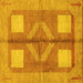 Square Abstract Yellow Modern Rug, abs1548yw