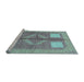 Sideview of Machine Washable Abstract Light Blue Modern Rug, wshabs1548lblu