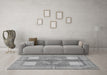 Machine Washable Abstract Gray Modern Rug in a Living Room,, wshabs1548gry