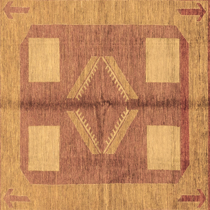 Square Machine Washable Abstract Brown Modern Rug, wshabs1548brn