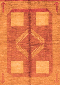 Abstract Orange Modern Rug, abs1548org