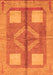 Abstract Orange Modern Rug, abs1548org