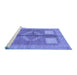 Sideview of Machine Washable Abstract Blue Modern Rug, wshabs1548blu