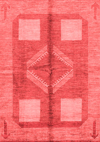 Abstract Red Modern Rug, abs1548red