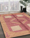 Machine Washable Abstract Brown Sand Brown Rug in a Family Room, wshabs1548