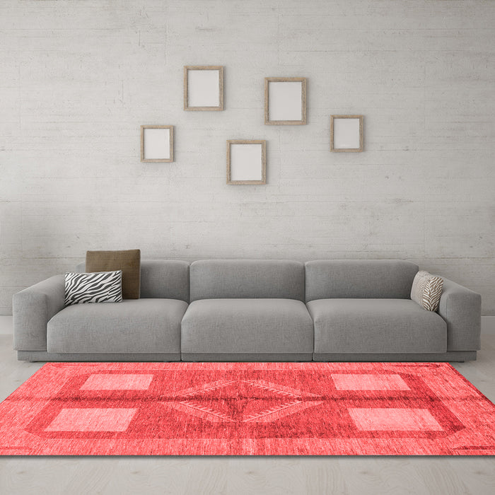 Modern Red Washable Rugs