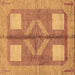 Square Abstract Brown Modern Rug, abs1548brn