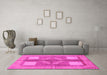 Machine Washable Abstract Pink Modern Rug in a Living Room, wshabs1548pnk