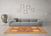 Machine Washable Abstract Brown Modern Rug in a Living Room,, wshabs1548brn