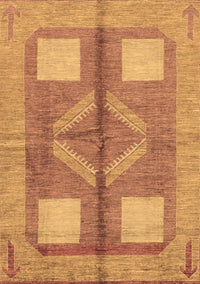 Abstract Brown Modern Rug, abs1548brn