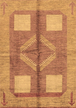 Abstract Brown Modern Rug, abs1548brn