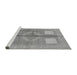 Sideview of Machine Washable Abstract Gray Modern Rug, wshabs1548gry