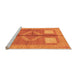 Sideview of Machine Washable Abstract Orange Modern Area Rugs, wshabs1548org