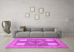 Machine Washable Abstract Purple Modern Area Rugs in a Living Room, wshabs1548pur