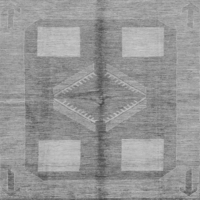 Square Machine Washable Abstract Gray Modern Rug, wshabs1548gry