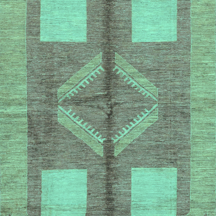 Machine Washable Abstract Turquoise Modern Area Rugs, wshabs1548turq