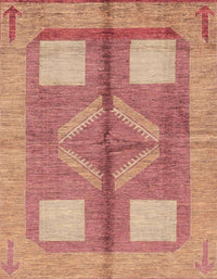 Machine Washable Abstract Brown Sand Brown Rug, wshabs1548