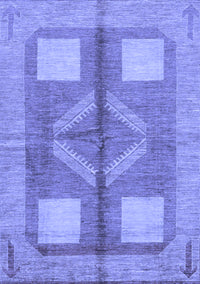 Abstract Blue Modern Rug, abs1548blu