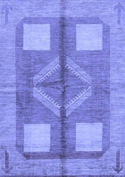 Abstract Blue Modern Rug, abs1548blu