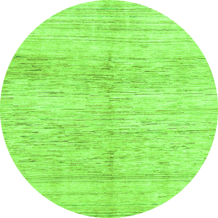 Round Solid Green Modern Rug, abs1549grn