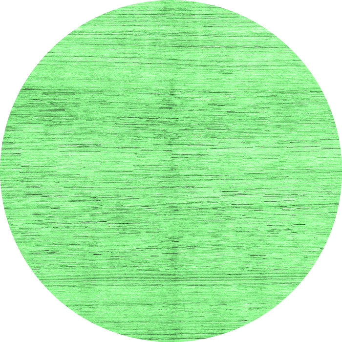 Round Solid Emerald Green Modern Rug, abs1549emgrn